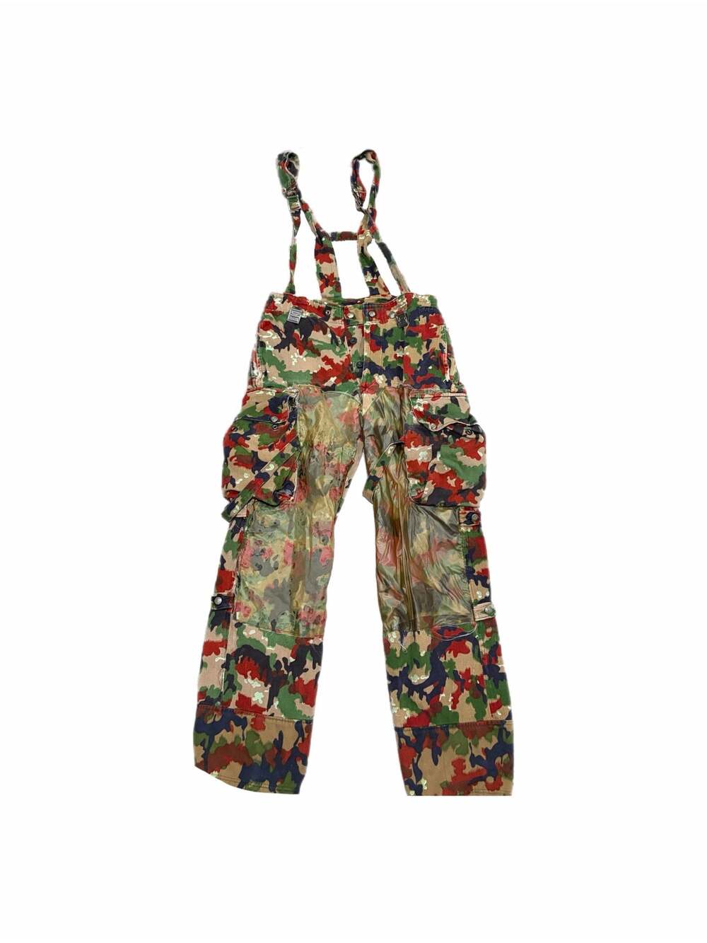 Vintage Swiss Army Alpenflage Camo Cargo Overalls Size 72/68